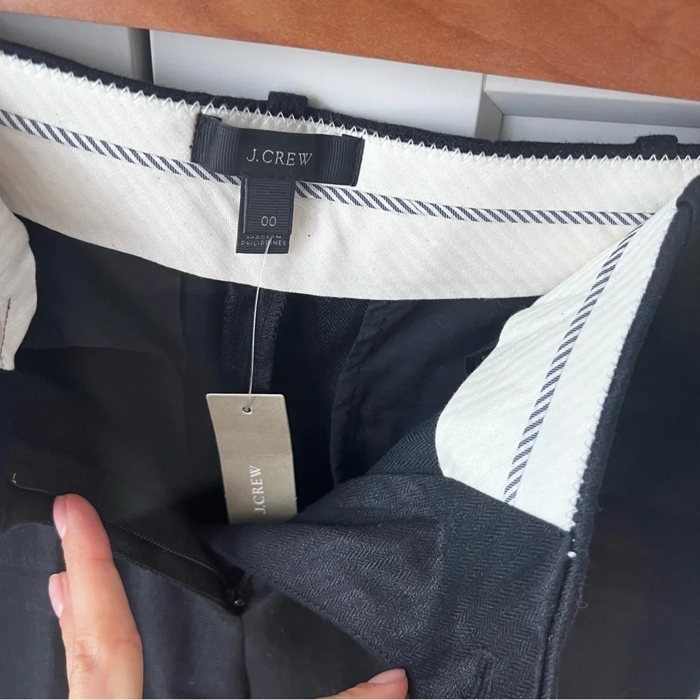 J.Crew Rhodes Pants in Black Linen sz.0P